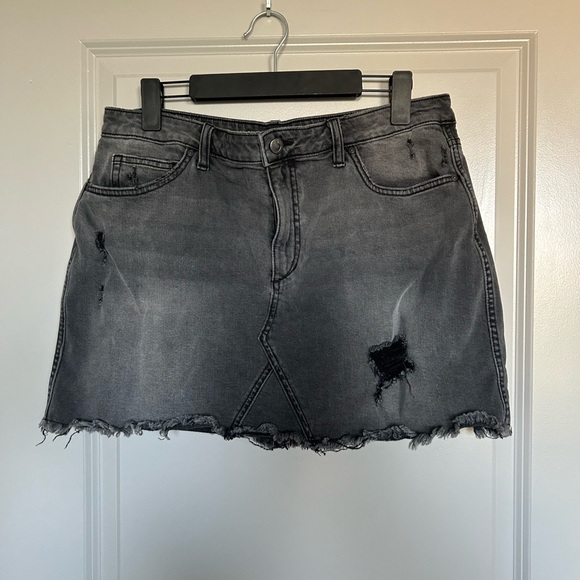 Joe's Jeans Dresses & Skirts - Joe's Jeans Charcoal Distressed Mini Skirt